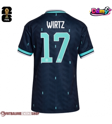 Německo Florian Wirtz #17 Venkovní Dres pro Dámy MS 2026 Krátkým Rukávem